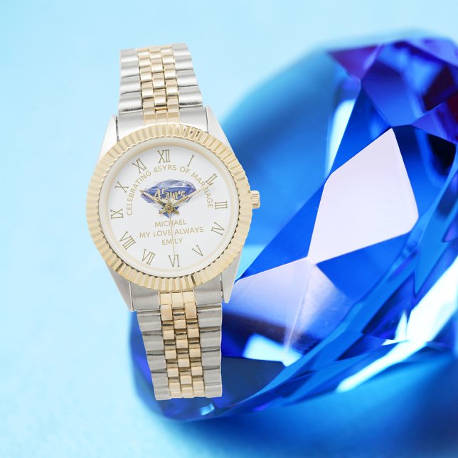 Montre Mari du 45e anniversaire du Mariage - Commémoratio (Créateur téléchargé)