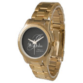 Montre Mariage Bridesmaid Cadeau Moderne Monogramme Nom C (Incliné)