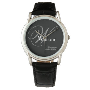 Montre Mariage Groomsman Cadeau Moderne Monogramme Cool S