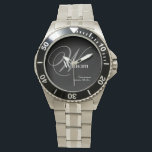 Montre Mariage Groomsman Cadeau Monogramme Cool moderne S<br><div class="desc">Mariage Groomsman Cadeau Monogramme Cool moderne Montre de sport. Cadeau pour votre Groomsman vintage monogramme moderne initiale nom et date classique montre sport cool. Cliquez sur personnaliser ce modèle pour le customiser rapidement et facilement. Garantie de remboursement de 30 jours. Navires dans le monde entier rapidement. Mariage Groomsman Cadeau Monogramme...</div>