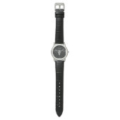 Montre Mariage Rustique Western Noir et Blanc Taureau (Plat)