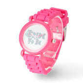 Montre Mariée pour être avec le voile, rose et Turquoise (Angle)