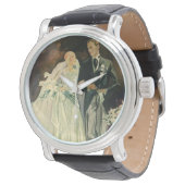 Montre Mariés de mariage Art Déco vintage (Incliné)