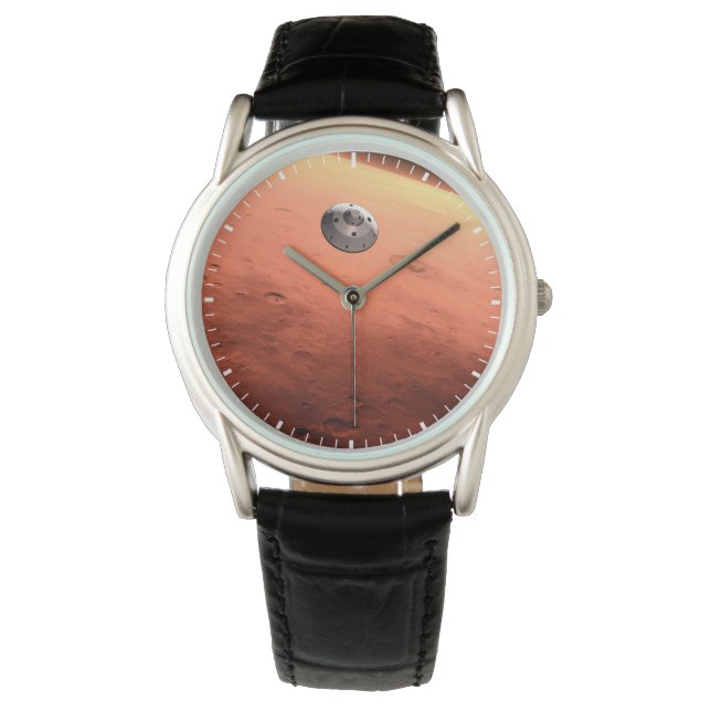 Montre Mars Science Laboratory approchant Mars. (devant)