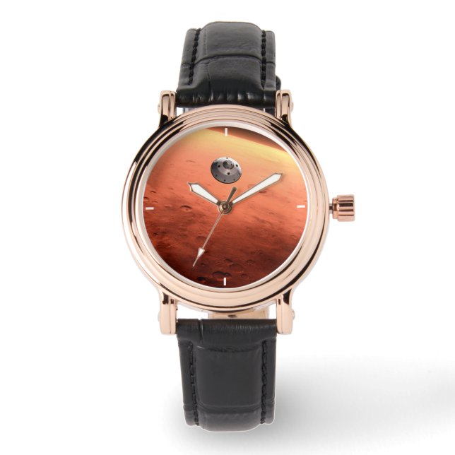 Montre Mars Science Laboratory approchant Mars. (Recto)