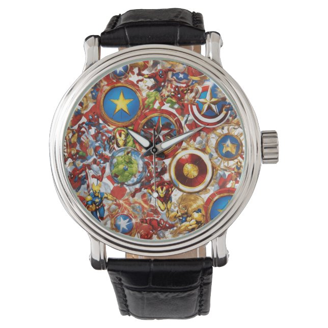 Montre "Marvel Universe : Assemblé en toute transparence" (devant)