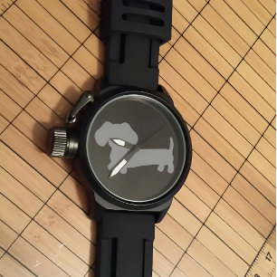 Montre Masculine Grey Dachshund Wiener Chien Watch