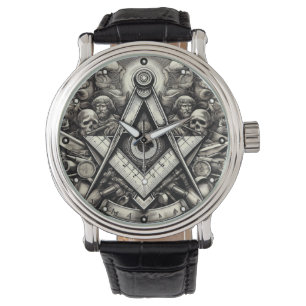 Montre Masonic Freemason Carré Et Compass Watch