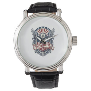 Montre Masque de gardien patriotique inspiré de la libert