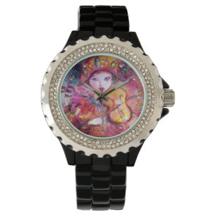MONTRE MASQUÉRADE VÉNÉTIENNE / HARLEQUIN JOUER AU VIOLIN