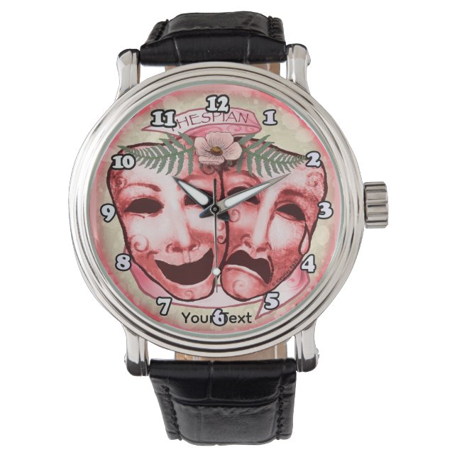 Montre Masques d'acteur rouges (devant)