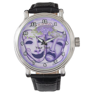 Montre Masques d'acteur violets