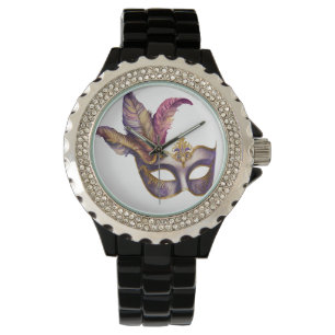MONTRE MASQUES DE VISAGE MARDI GRAS AUX COULEURS CLAIRES
