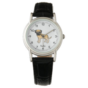 Montre Mastiff Anglais Fawn Chien de Dessin Animé Mignon