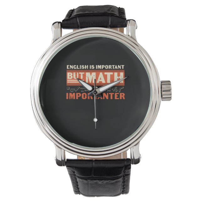Montre Math Enseignant Math Math est important (devant)