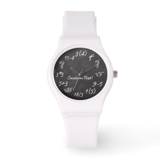 Montre Math Geek Funny Equation Enseignante/Ingénieuse Fe (Recto)