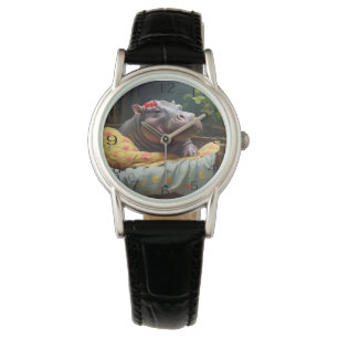 Montre "Matinage des lunettes : Baby Hippo se réveille da