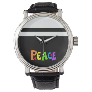 Montre MAZIPOODLES Paix Arc-en-ciel 3