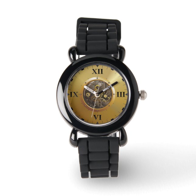 Montre mécanisme à ressort avec cadran romain (Recto)