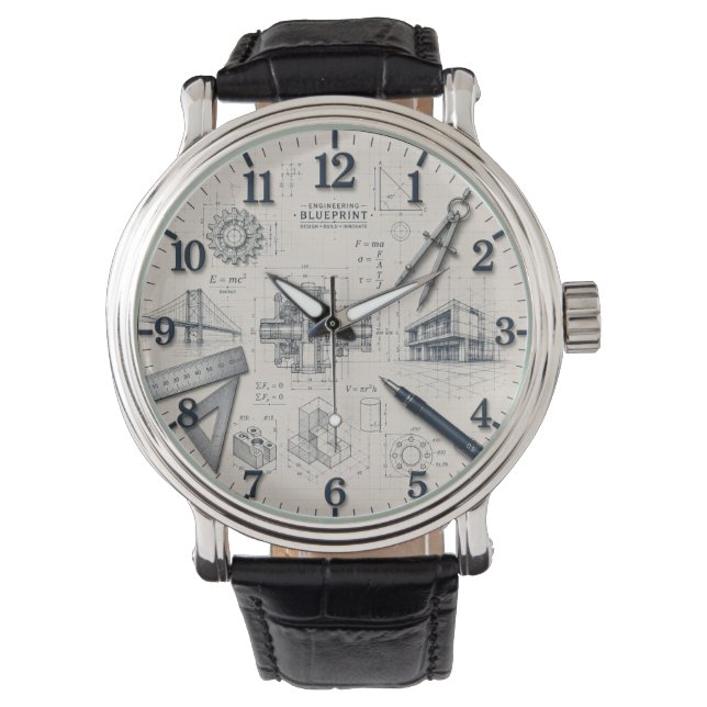 Montre  Mechanical Engineer STEM Office & Workshop Decor (devant)