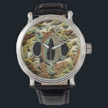 Montre Médaillon asiatique doré par Vision Studio<br><div class="desc">Impression unique d'un médaillon asiatique doré par Vision Studio. Un arc-en-ciel aux couleurs automnales caresse l'oeil, donnant au médaillon une sensation chaleureuse contre l'arrière - plan noir. Obtenez votre copie aujourd'hui !</div>