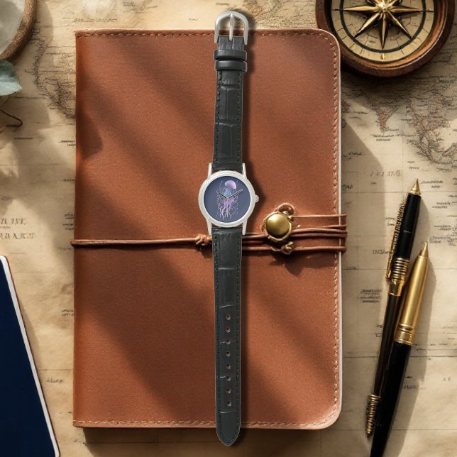 Montre Méduse Éthérée Violet Bleu (Créateur téléchargé)