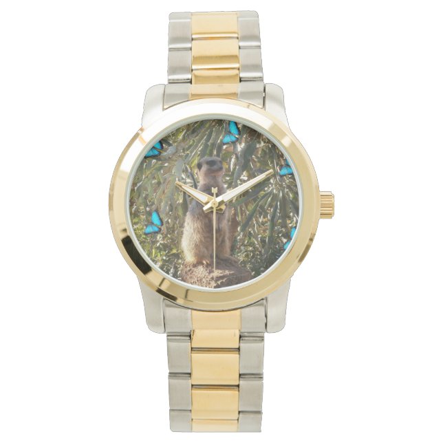 Montre Meerkat Et Papillons, (devant)