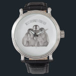 Montre Meilleur Amis Pour L'Empereur Penguins Aquarelle<br><div class="desc">Illustration de pingouin Empereur couleur aquarelle</div>