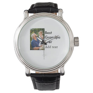 Montre Meilleur grand-père jamais ajouter photo nom class
