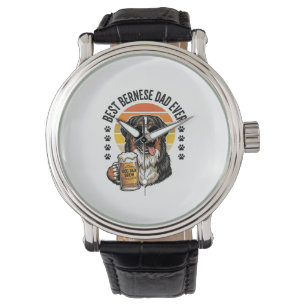 Montre Meilleur Papa Bernois Vintage T-Shirt Bière Chien
