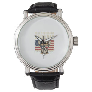 Montre Meilleur papa Chihuahua de tous les temps Vintage