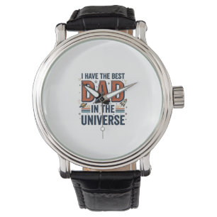 Montre Meilleur papa de l'univers conception de vecteur s