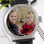 Montre Meilleur papa du monde photo élégante<br><div class="desc">Meilleur ❤️ du monde. Surprenez votre père à l'occasion de son anniversaire, de sa Fête des pères ou de Noël avec une photo-montre personnalisée. Il peut maintenant transporter son enfant préféré avec lui partout où il va. Un must pour chaque papa ! Personnalisez avec vos enfants photo et nom. DROIT...</div>