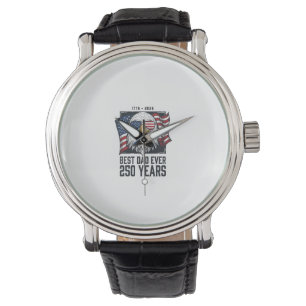 Montre Meilleur papa jamais 250 ans T-Shirt Eagle patriot