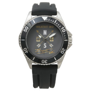 Montre Meilleur Papa Jamais Black Et Gold Watch