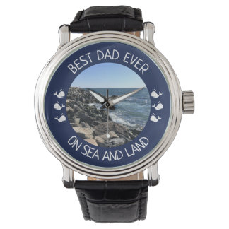 Montre Meilleur Papa Ocean Bleu Photo
