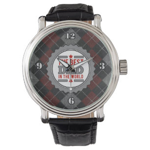 Montre Meilleur papa sur le Jacquard mondial