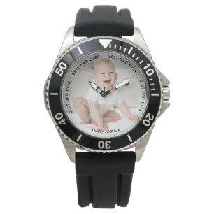 Montre Meilleur père jamais une photo personnalisée