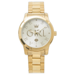 Montre MEILLEURE FILLE JAMAIS Gold Gradient