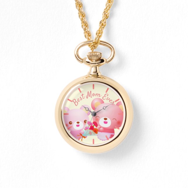Montre Meilleure maman jamais ours (Recto)
