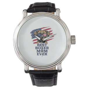 Montre Meilleure Mère de Boxer Patriote de Tous les Temps