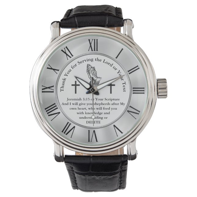 Montre Meilleurs Cadeaux pour les Pasteurs, Anniversaire, (devant)