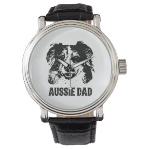 Montre Mens Aussie Papa - Australian Shepherd Chien Papa