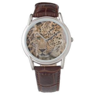 Montre Mens Classic Watch/Wildlife Leopard