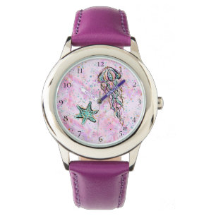 Montre Mer de méduses de poissons d'étoile de plage