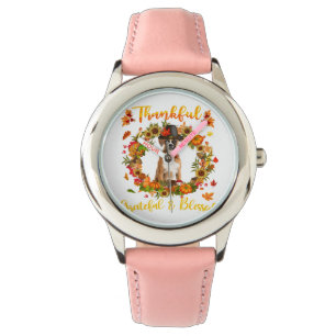 Montre Merci Gratuit Bienheureux Boxer Chien Thanksgiving