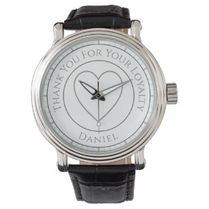Montre Merci pour votre fidélité avec Nom - Cadeau