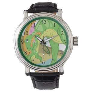 Montre Mère et bébé parasaurolophus