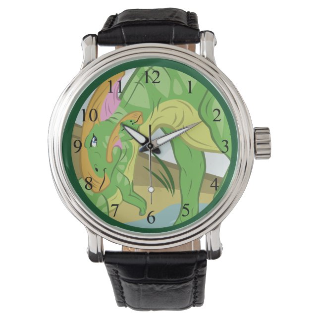 Montre Mère et bébé parasaurolophus (devant)