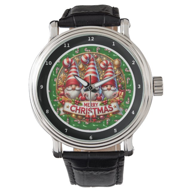 Montre Merry Christmas Gnomes Decorative (devant)